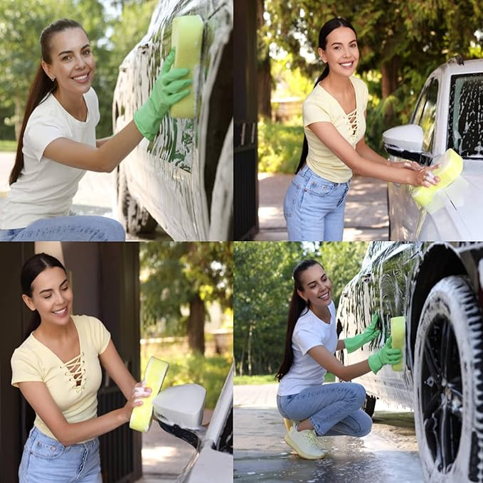 Super Absorbent Multipurpose Yellow Sponge (Pack of 8) - Image 4