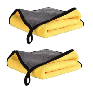 Dual-Sided Microfiber Towel for Car Cleaning (40cm x 40cm, Pack of 2)