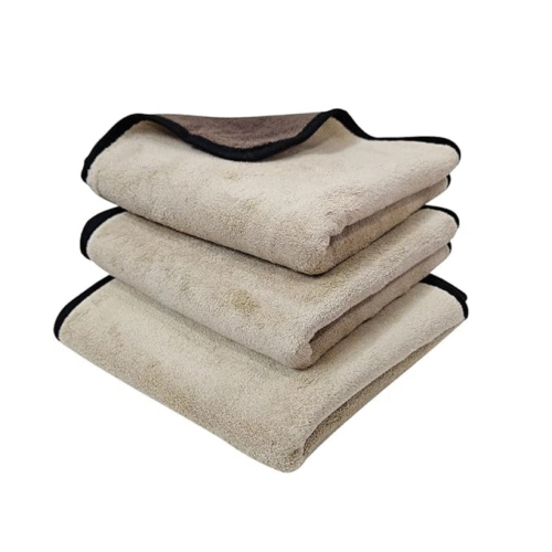 Dual-Sided Microfiber Towel for Car Cleaning (40cm x 40cm, 1 Pc)