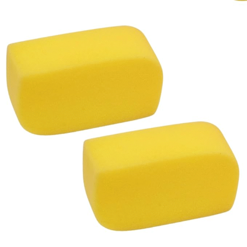 Car Yellow Sponge, Highly Absorbent & Durable (Pack of 2)