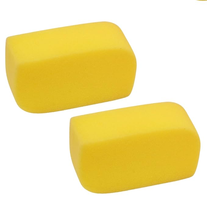 Car Yellow Sponge, Highly Absorbent & Durable (Pack of 2)
