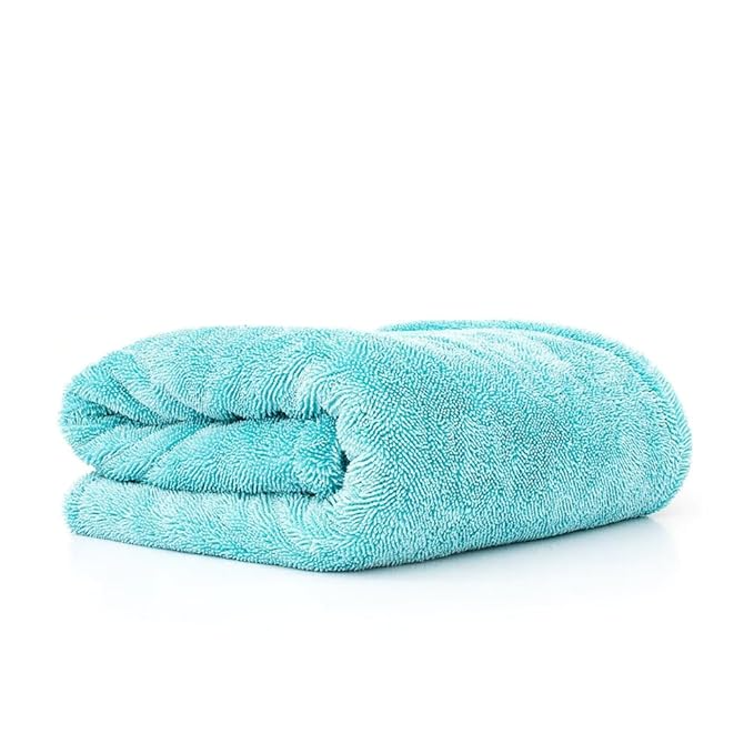 Twisted Loop Microfiber Cloth for Car Cleaning (60cm x 40cm, Grey-Blue, 1 Pc)