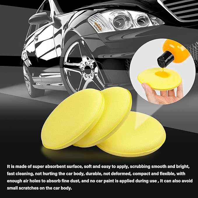 Polish Wax Applicator Sponge Pad for Car & Bike Detailing (Pack of 4) - Image 3