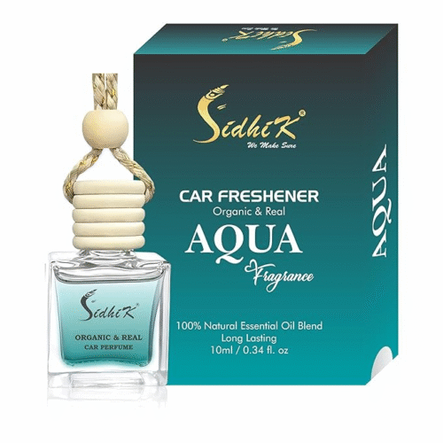 Hanging Car Air Freshener & Perfume Diffuser, Aqua Fragrance (10ml, Pack of 1)
