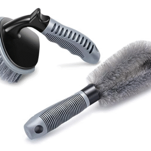 2 Pc Tire & Wheel Cleaning Brush Set for Vehicles (Rim & Hub)