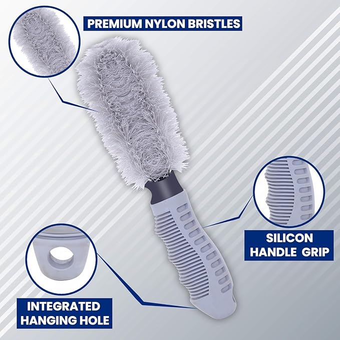 Car Wheel Rim & Hub Cleaning Brush for Vehicles - Image 2