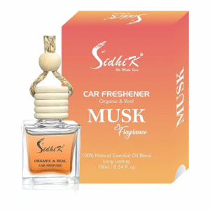 Hanging Car Air Freshener & Perfume Diffuser, Musk Fragrance (10ml, Pack of 1)