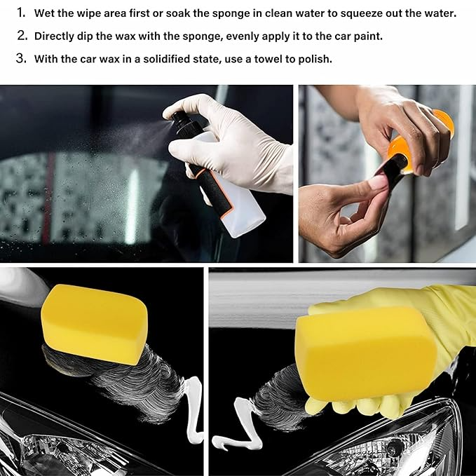 Car Yellow Sponge, Highly Absorbent & Durable (Pack of 2) - Image 2