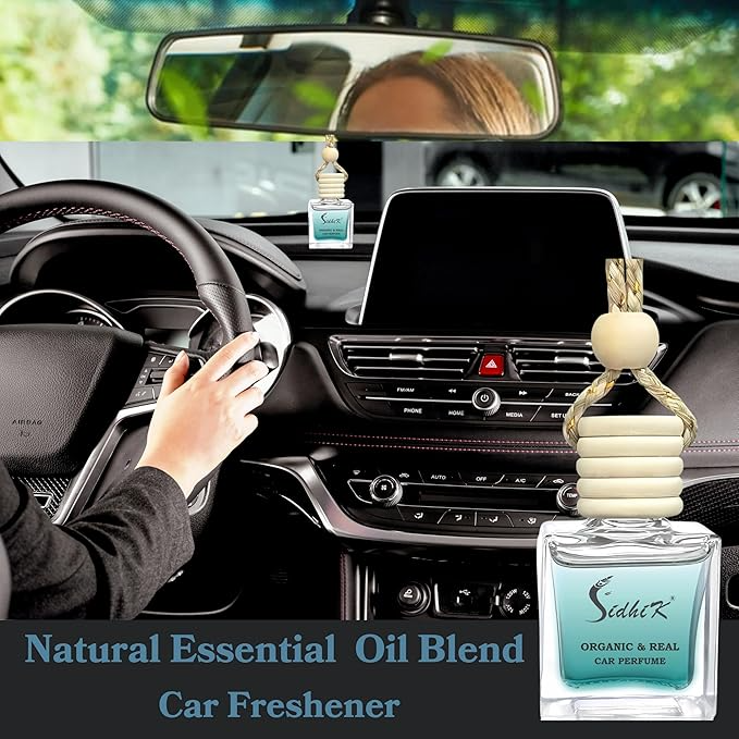 Hanging Car Air Freshener & Perfume Diffuser, Aqua Fragrance (10ml, Pack of 1) - Image 3